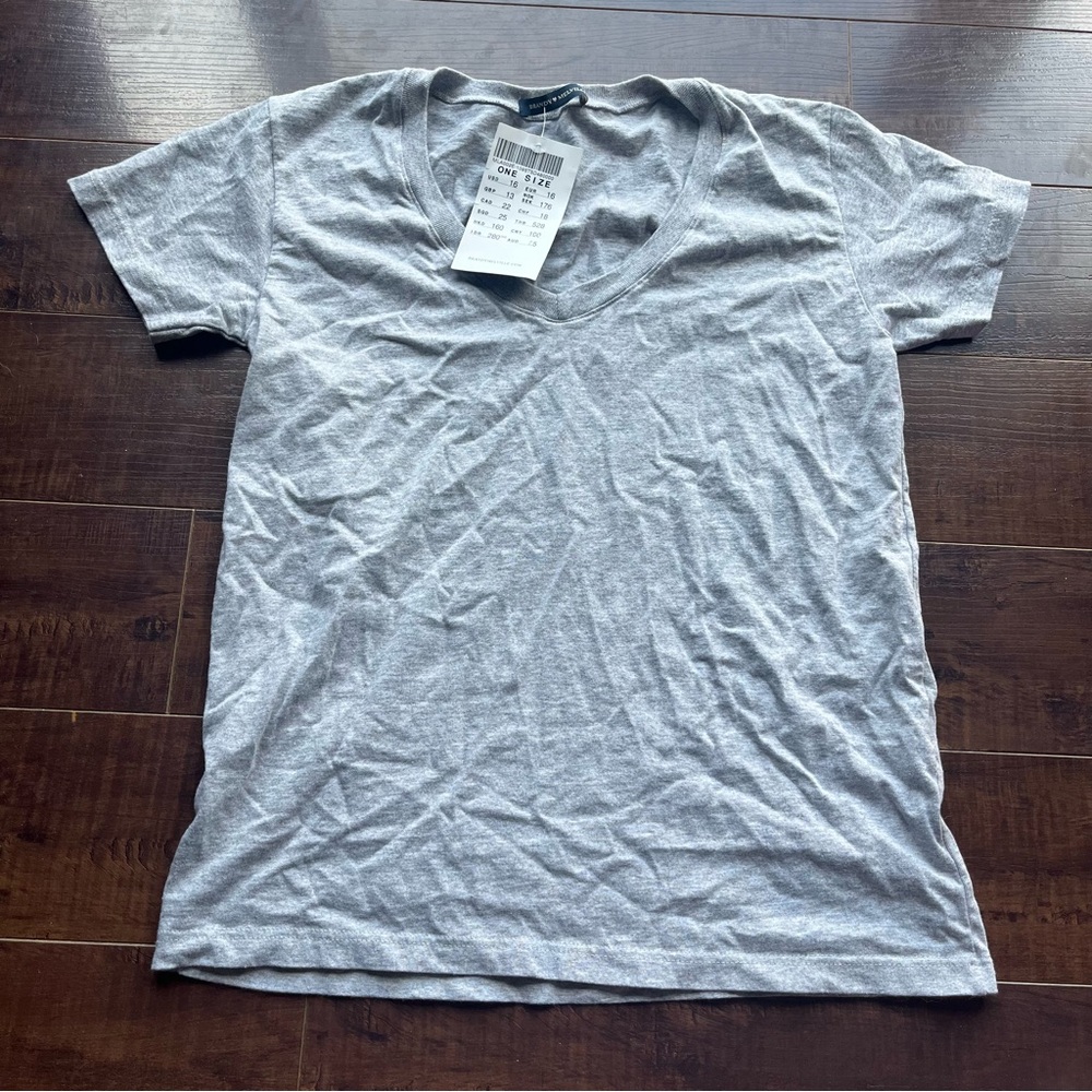 Brandy Melville Grey V-Neck Shirt!